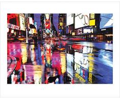 Pyramid International - Póster de Times Square Colores Art impresión, Papel, 40 x 50 x 1,3 cm