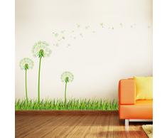 Walplus JP-PYVD-G10V - Pegatina de pared fosforescente, diseño flor diente de león