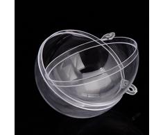 WINOMO 10pcs bola transparente árbol de navidad colgante adornos de Navidad colgante decoración 6 cm