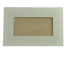 greca Marco de Fotos Rectangular Liso. En Madera Lacado Color Tostado Mate.