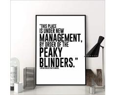 Serie de TV Cita Póster Peaky Blinders Imprimir Arte de la Pared Pintura Regalo 50cmx70cm