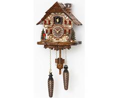 Reloj cucú de cuarzo Casa de la selva negra con música, incluye baterías TU 4202 QM