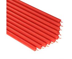 NKlaus 190g (aprox. 10 piezas) Velas de altar rojo sin goteo de hollín Velas de Pascua L: 28cm 36325
