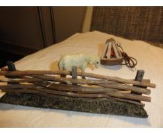 Belén accesorios hoguera, 3,5 V, 1 Valla y 1 oveja