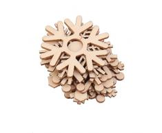PIXNOR Navidad adornos árbol de Navidad adornos madera colgante copo de nieve, paquete de 10