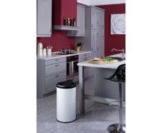 Hailo 0845-030 BigBin Swing 45 - Papelera grande con apertura superior automática (acero inoxidable y plástico, 45 L), color blanco
