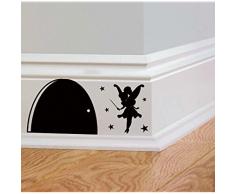 Agujero de ratón diente hada rodapié pared arte vinilo adhesivo 14 cm x 6 cm.. uksellingsuppliers