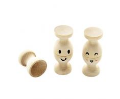 Yanhonin - 1 Molde de Madera para Manualidades de Pascua, Huevos de Madera, diseño de Huevos