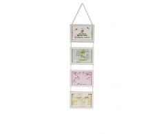Solagua Marco de Madera para Pared Portafotos Vintage para Colgar Marcos de Foto Decorativo (Vertical 4 * 10x15cm, Crudo)