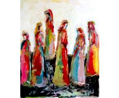 'Sibylle salvar Maier "Izquierda o derecha Original sintética – pared de imagen – Pintado Única, con Acrílico Artista Colores – arte moderno – abstracto – cuadro – Mujer Retrato 80 x 100 cm