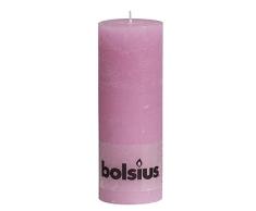 Bolsius Vela del Pilar Rústica 190 x 68 mm, rosa, 1 unidad