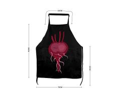 Delantal de chef de Unknow, para cocinar y hornear, pintura de remolacha vegetal, rubor, tamaño ajustable, ideal para cocinar y asar