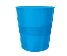 Leitz WOW 52781036 - Papelera, 15L, Plástico, Azul metalizado