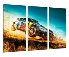 Cuadro FotogrÃ¡fico Coche Carreras Rally en Paisaje Desierto Red Bull, Azul TamaÃ±o total: 97 x 62 cm XXL