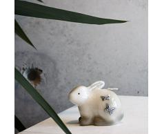 Deko Vela Pascua Easter I blanco gris Vela Figure