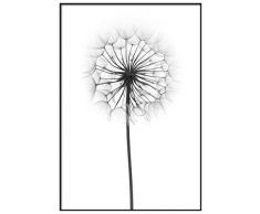 Panorama Póster Diente de León Blanco y Negro 21x30cm - Impreso en Papel 250gr - Póster Pared - Cuadros Decoración Salón - Cuadro Botánca - Cuadro Flores - Póster Decorativos - Cuadros Modernos
