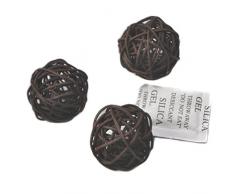 10 piezas Bolas de ratán mimbre mesa boda fiesta Navidad decoración 4cm Marron oscuro