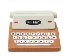Tutoy 1Pcs Mini Retro Máquina De Escribir Estatuillas De Madera Mensaje Nota Clip Fotos Titular De La Foto - Café