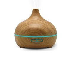 PRIXTON Hidra H5W - Humidificador/Difusor Aceites Esenciales válido para Aromaterapia, Depósito 300 ml, luz LED nocturna, Temporizador 1-3-6 h, Ambientador, Humidificador, Difusor de Aromas