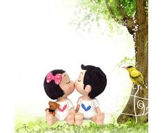 vorcool figuras decorativa par Resina Jardín Ornament Auto mesa boda de moda figura decoración (pequeña)