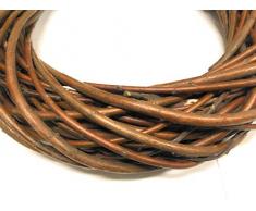 BooGardi Corona de Sauce en 9 tamaños - Corona de Adviento para Puerta y Mesa de decoración para Navidad, Mimbre, Enroscado, diámetro: 20 cm