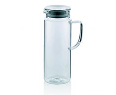 kela 11397 Pitcher - Jarra (1 l, Cristal, con Tapa de Acero Inoxidable, diÃ¡metro de 8,5 cm, Altura de 23 cm)