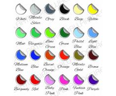 Pegatinas decorativas de pared estilo Disney con nombre personalizado y estrellas disponibles en 24 colores - 20 CM X 60 CM, Blanco