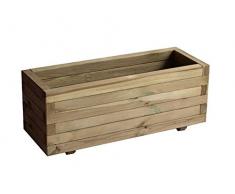Garbric - Jardinera rectangular 50x100x40 madera tratada