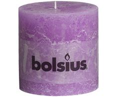 6 x Bolsius Vela del Pilar Rústica 100 x 100 mm Púrpura