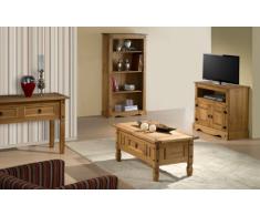 Birlea Corona - Mueble esquinero para televisión (madera de pino encerada)