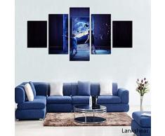 Cuadros modernos del arte de la pared para la sala de estar 5 paneles Pan vegetal Pintura alimenticia Lienzo Decoración modular Decoración para el hogar(size)