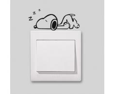 Carcasa Home a Nap diseño de Snoopy con diseño de en interruptor/interruptor enchufe adhesivo/vinilo adhesivo de vaso decoración interruptor/enchufe Art