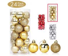 Aitsite Bolas de Navidad 4 cm Bolas de árbol de Navidad Adorno de Pared Colgante de Pared Adornos Decoraciones Árbol Bolas Decorativas Boda de Fiesta Suministro Hogar Decoraciones para Festivales