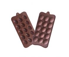 WULEI Molde para Hornear de Pascua Conejito de Pascua Huevos de Silicona Pastel de Chocolate Molde de jabón Hornear Molde de la Bandeja de Hielo