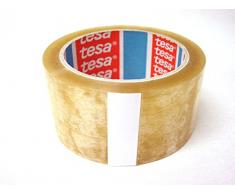 TESA 57227-00000-00 57227-00000-00-Cinta de Embalaje de Polipropileno, Adhesivo Caucho Natural Serie 4089-66m x 50mm Transparente c/etiq
