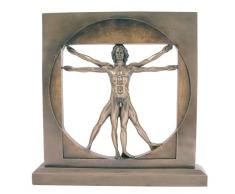 Escultura - el hombre Vitruvio de Da Vinci Bronce