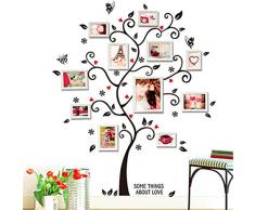 Liudaye Pared Negro árbol Portafotos con Etiqueta engomada desprendible de la Pared