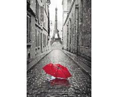Grupo Erik Editores Paris-Paraguas Rojo - Poster, 61 x 91.5 cm