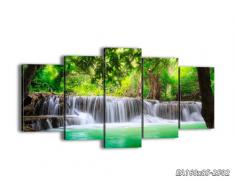 Cuadro sobre lienzo - 5 piezas - Impresión en lienzo - Ancho: 160cm, Altura: 85cm - Foto número 2502 - listo para colgar - en un marco - EA160x85-2502