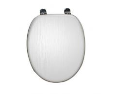 FRANDIS 191445 Asiento para Inodoro con Tapa 4-Cara de Madera decoración para árbol de Navidad metálico Tipo bisagra 171 x 37,8 cm Blanco