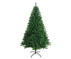 Árbol de Navidad Artificial Extra Relleno Abeto Artificial C/Soporte Metálico 180-240cm (Verde, 180cm 617Tips)
