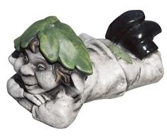 AnaParra Figura Decorativa Duende 23cm. de hormigón-Piedra para jardín Color