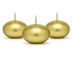 Partydeco - Velas flotantes, color dorado