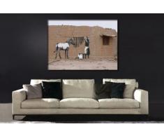 Impresión sobre lienzo "Bansky" Graffiti - imagen 60 x 40 cm "cebra"! Imagen globo! Impresión de arte Pop, fotografía, imágenes de objetos son decorativos - "Bansky" fotografía de graffitis