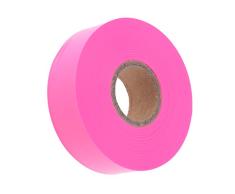 Fenteer Cinta Exterior para Marcar La Ruta De La Cinta De Señalización, Cinta De Marcado Cinta De Marca De Supervivencia Al Aire Libre - Rosado