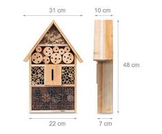 Relaxdays – Jarrón Decorativo Retro jarrón de Mesa Déco Degradado de Colores jarrón Forma Botella HxBxT: 46 x 15,5 x 15,5 cm, marrón/Blanco