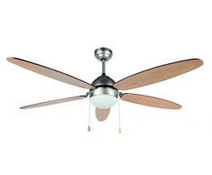 Orbegozo CP48132 Ventilador de Techo con luz, 5 Palas, diÃ¡metro 132 cm, Potencia de 60 W y 3 velocidades