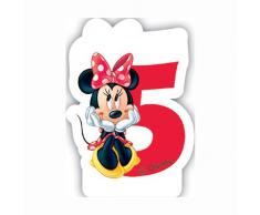 Partido Ênico Cafe Disney Minnie Mouse quinto cumpleaños Vela