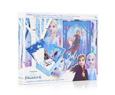 Disney Frozen 2 Diario Secreto Niña con Candado, Caja Sorpresa con Accesorios de Regalo Pegatinas, Princesas Disney Elsa Anna El Reino del Hielo, Regalos para Niñas Cumpleaños Navidad