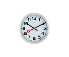NeXtime Reloj de pared - EstaciÃ³n de trenes STATION, muy silencioso, redondo, blanco, Ã¸ 35 cm